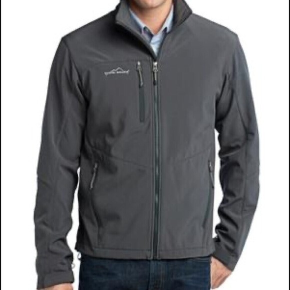 Eddie Bauer Jackets: Men's Waterproof Soft Shell Grey Jacket Men’s Size L - Picture 1 of 12